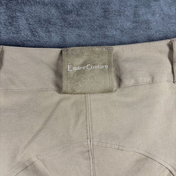 Equine Couture Women Sportif Schooling Breeches Riding Pants Tan Size 30 H285 - Picture 7 of 12